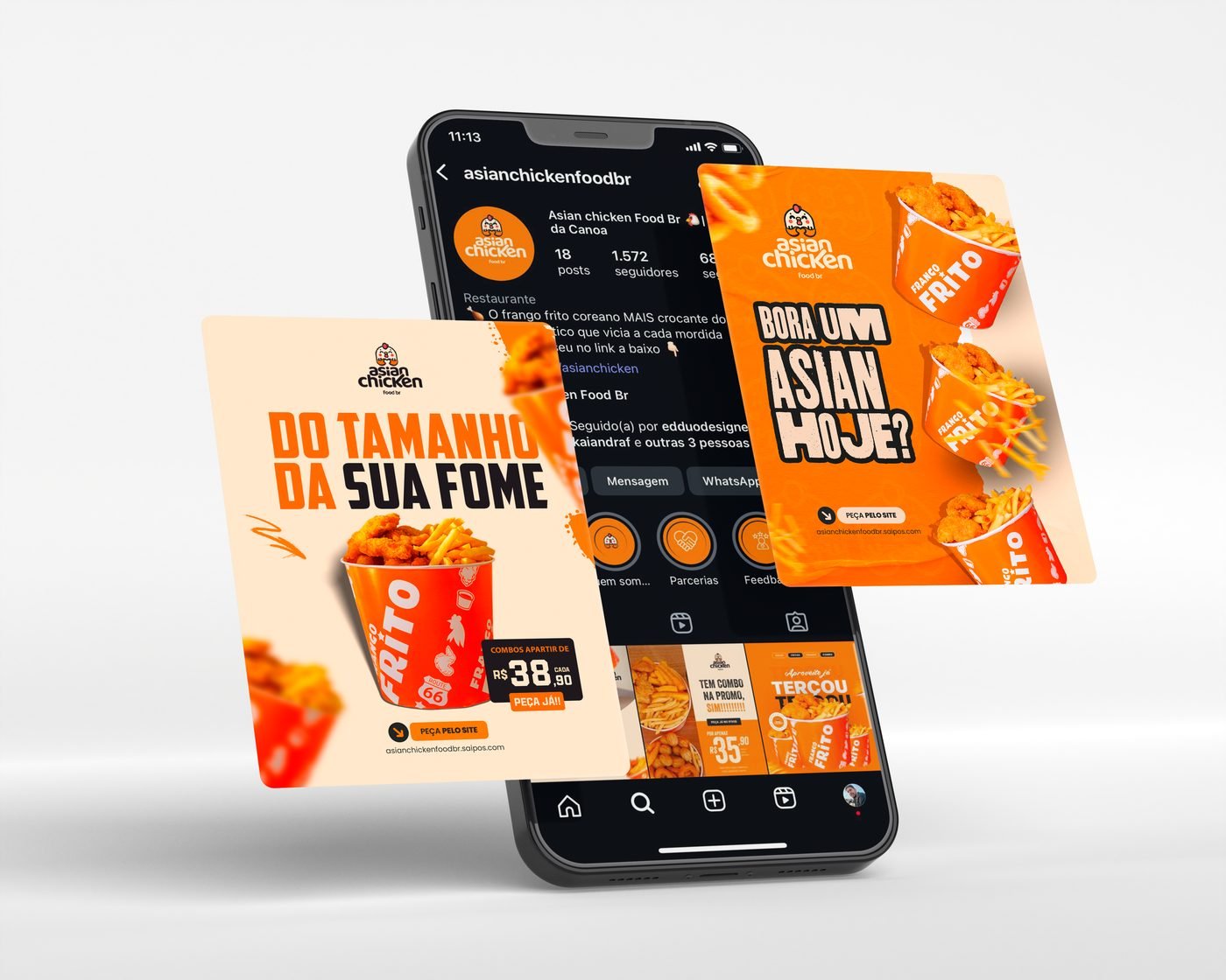 Social media do Asian Chicken Food Br