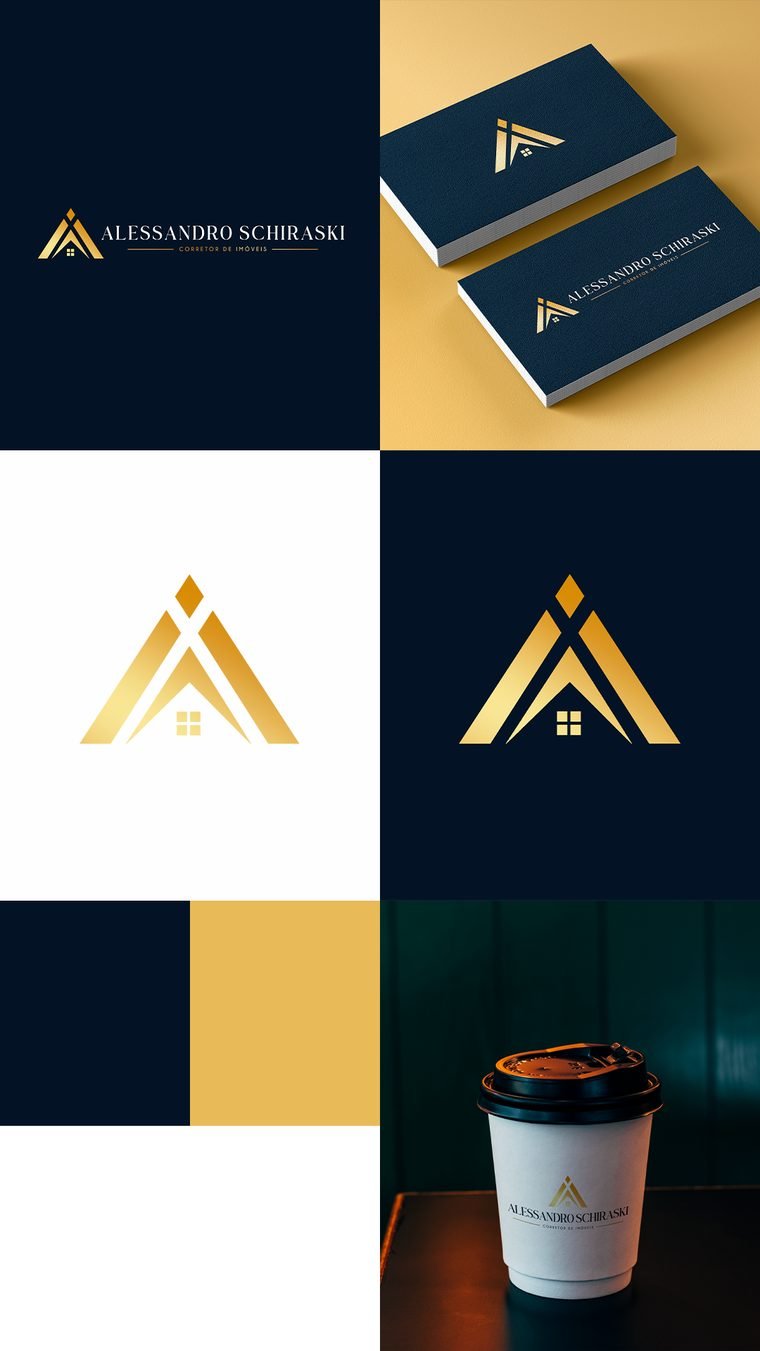 Identidade visual de Alessandro Schiraski, corretor de imóveis