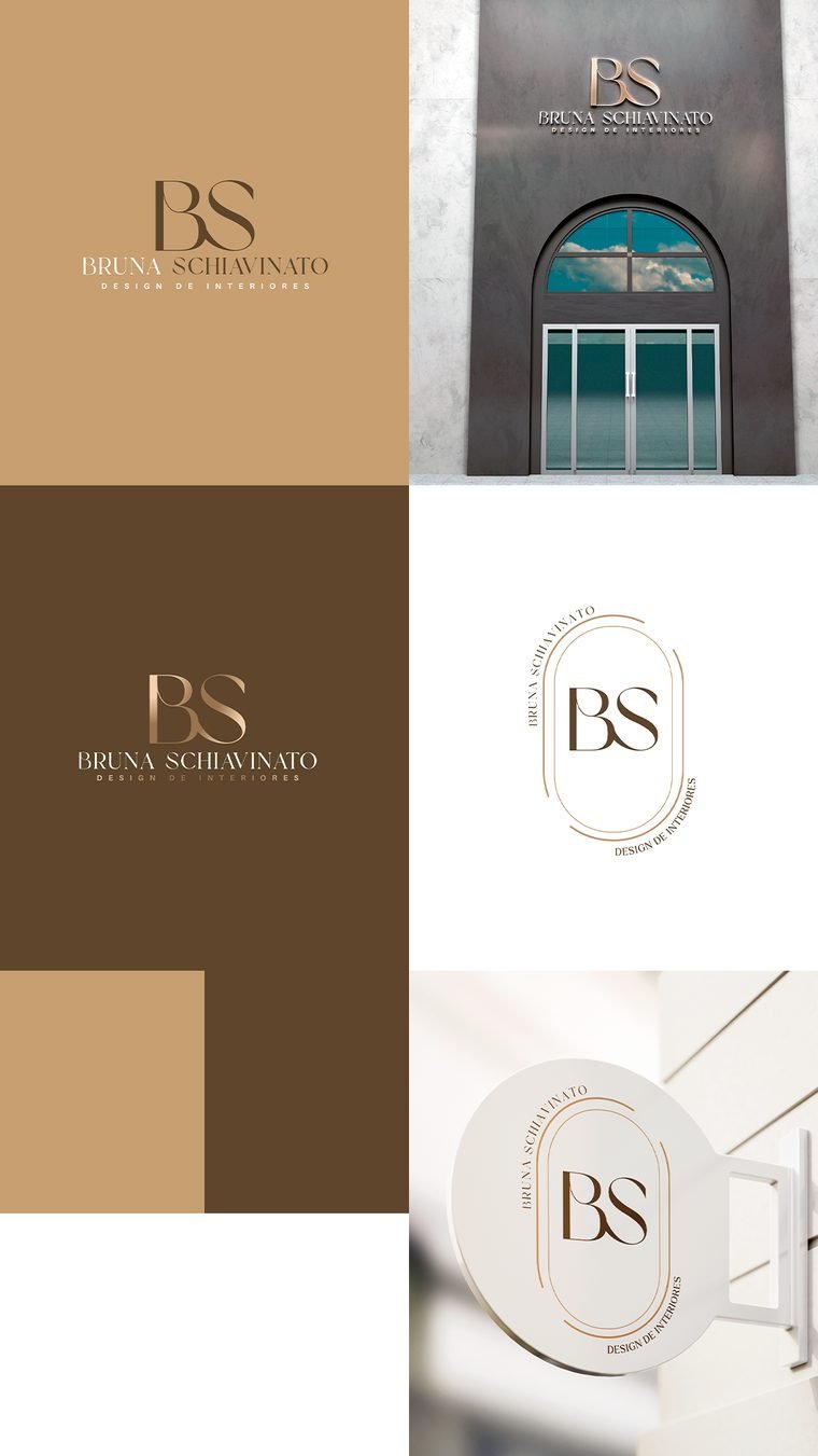 Identidade visual de Bruna Schiavinato, design de interiores