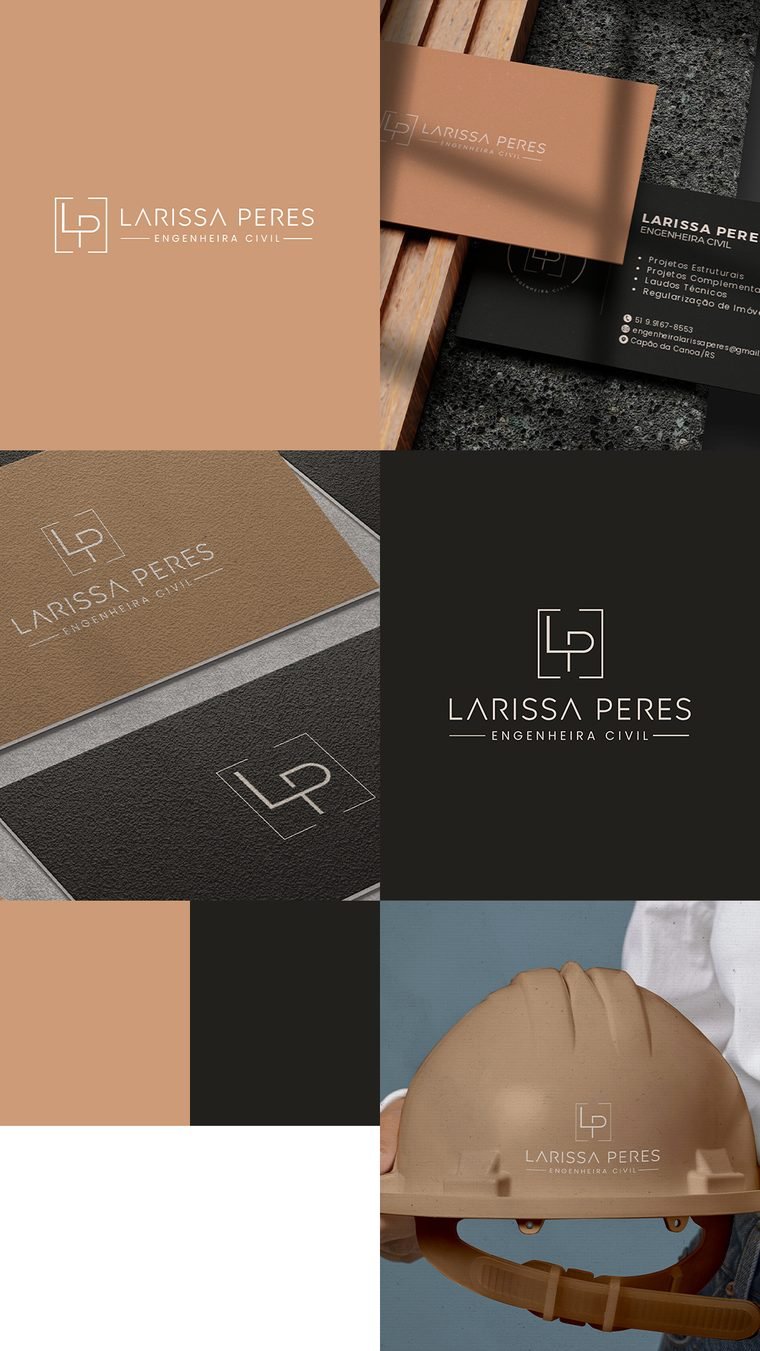 Identidade visual de Larissa Peres, engenheira civil